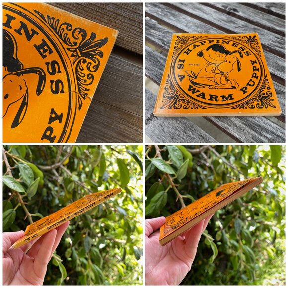 VINTAGE CHARLES SCHULZ MINI BOOK HAPPINESS IS A WARM PUPPY 🐶 FIRST EDITION 1970 - Picture 12 of 14